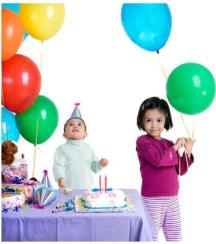 Child with balloons