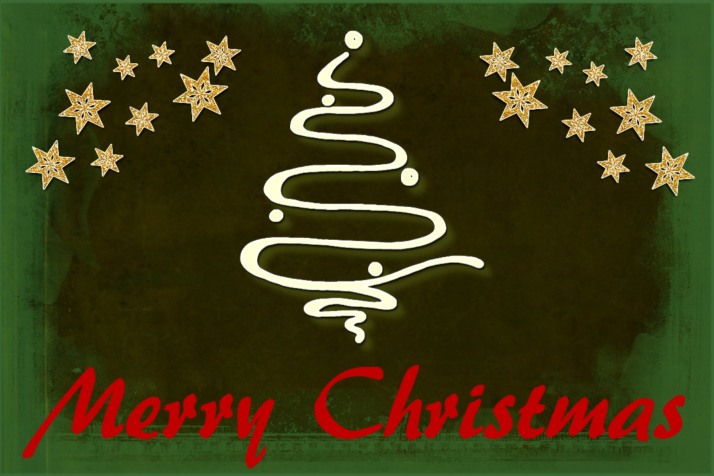 Merry Christmas Tree and Stars